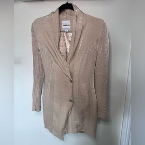 AKARISE Women's Tan Blazer Jacket Dress